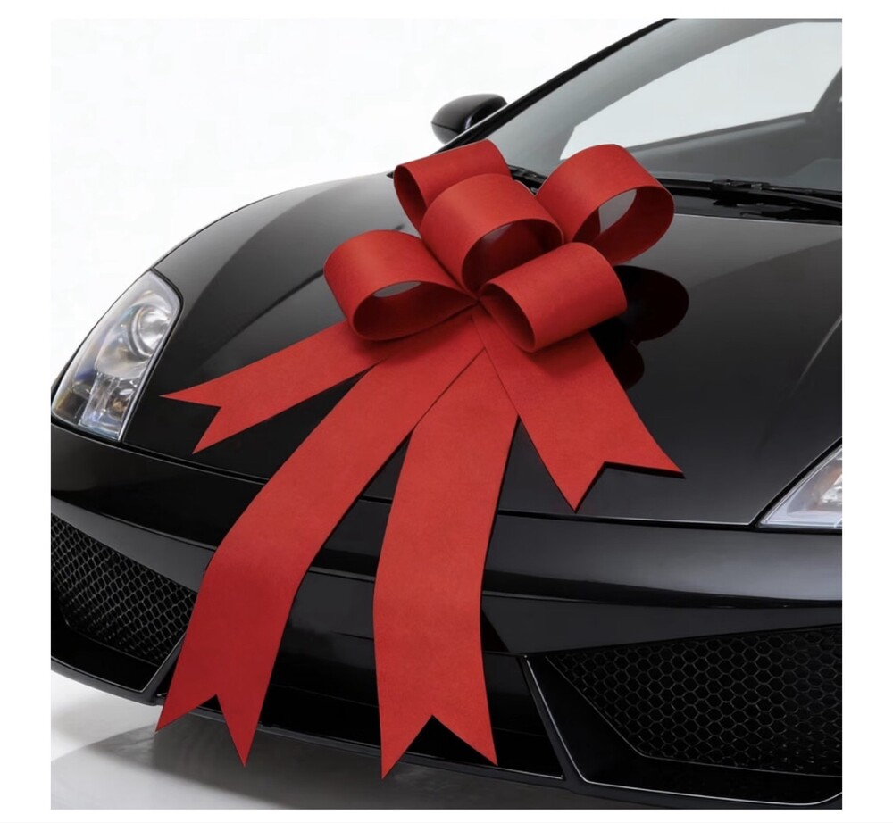 30 Inch Giant Car Bow Red Large Gift Wrapping Bow for Car Birthday Christmas